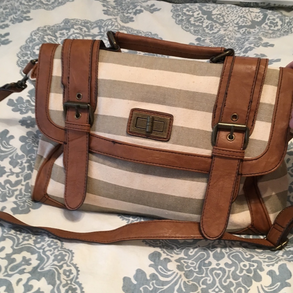 Aldo Striped Canvas Bag